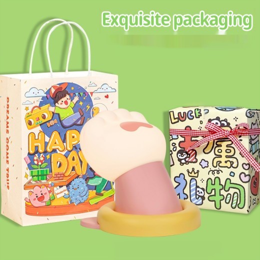 Nightstand Lamp Cat Paw Desk Lamp 3 Brightness Dimmable Rechargeable Tap Lamp Atmosphere Light For Bedroom Living Room Home Decor