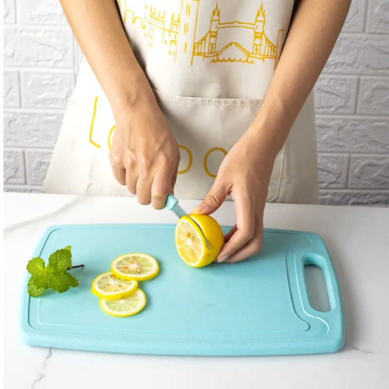 Kitchen Knife Cutting Board Fruit Knife Three-piece Plastic Set