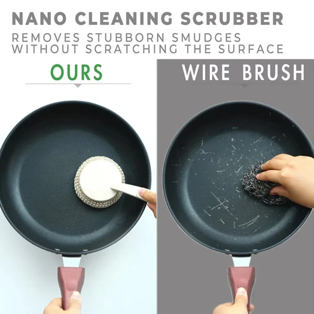Nano Cleaning Scrubber Set Kitchen Decontamination Dish Washing Pot Brush