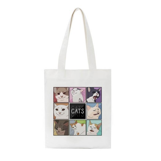Single Shoulder Bag Cat Painting Handbag Female Cartoon Casual