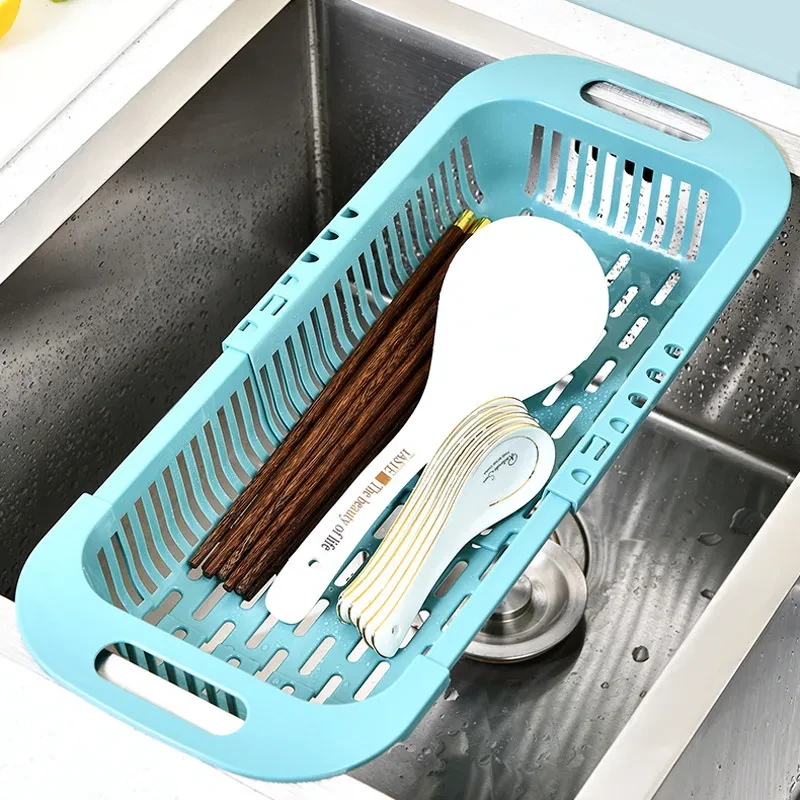 Household Kitchen Retractable Sink Storage Rack
