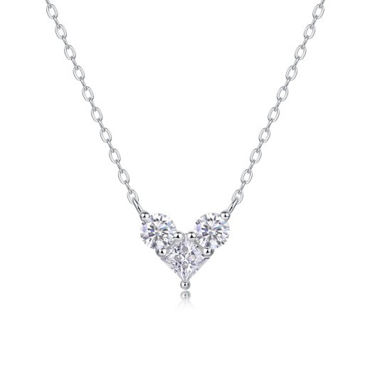S925 Silver Pendant Moissanite Love At Present Necklace