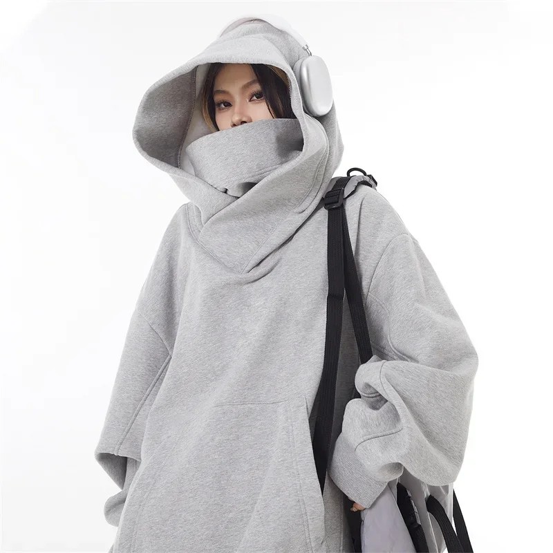 Mens Oversized Ninja Turtleneck Hoodie