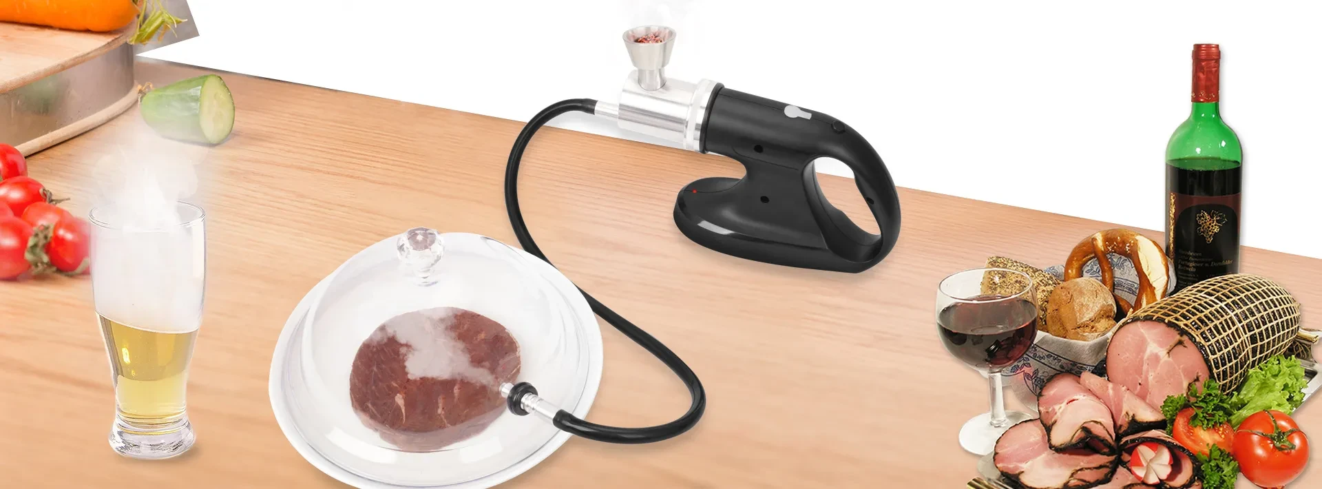 Hand Held Home Kitchen Wood Chips Pro bbq Commercial Smoke Gun