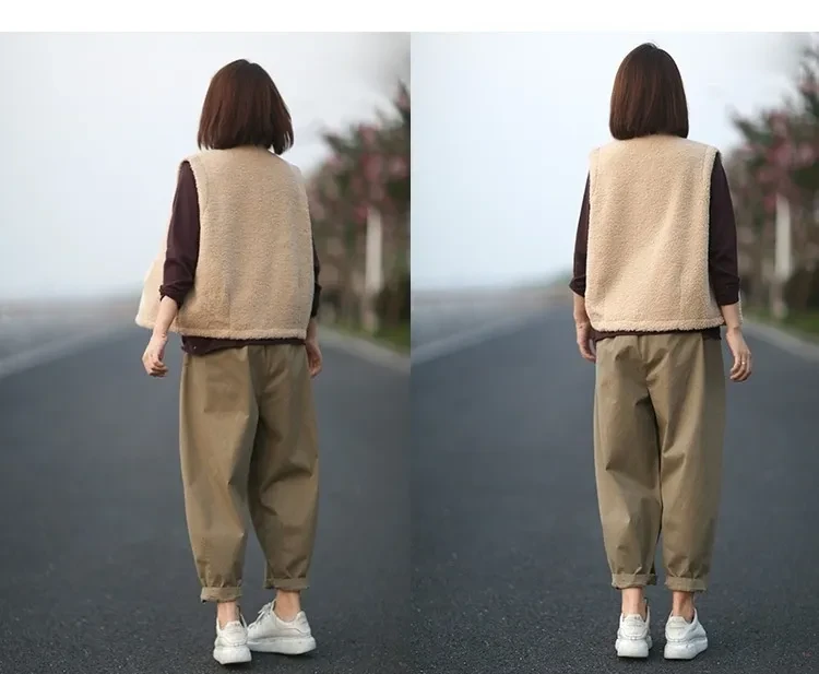 Artistic Retro Leisure Short Fleece Women's