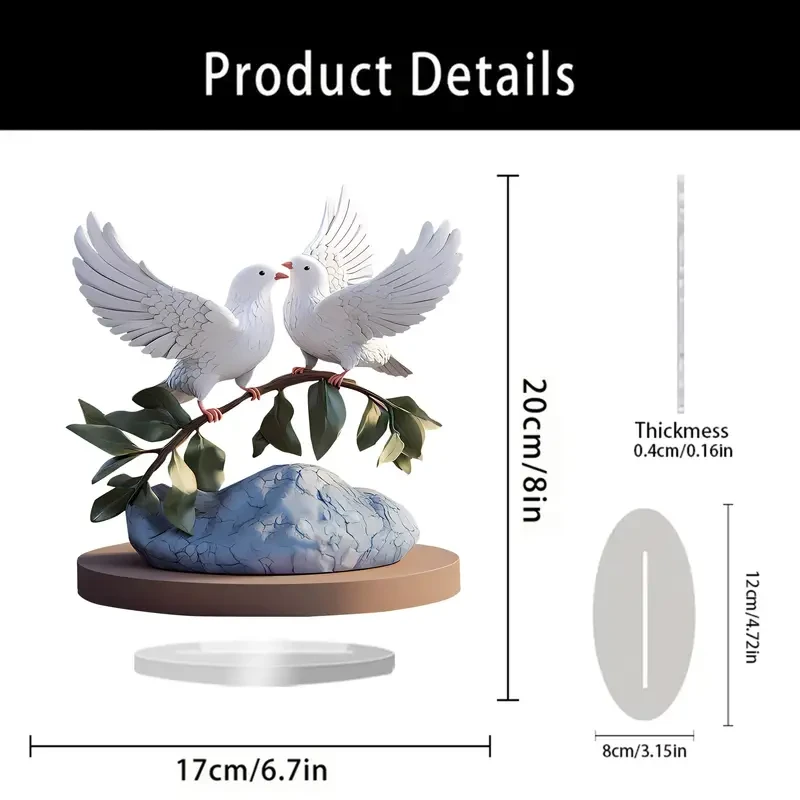 Boho-Chic Peace Dove Figurine - Perfect for Home, Office