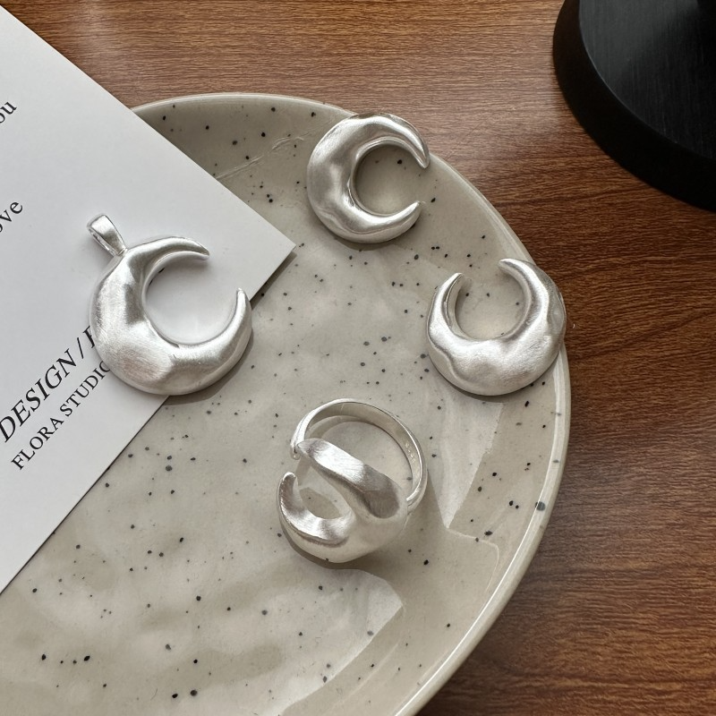 S925 Sterling Silver Design Matte Texture Ring