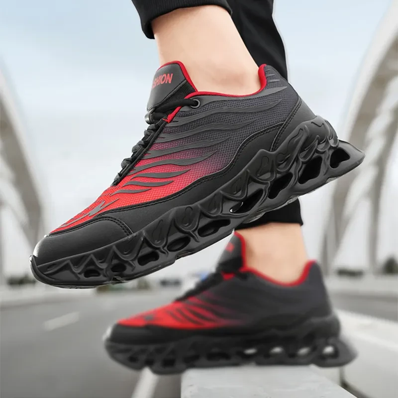 Men's Lace-up Sneakers Thick-soled Daddy Vulcanized Shoes Outdoor Running Sports Casual Shoes