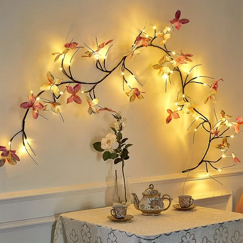 1pc Butterfly Branch LED Wall Light, 129.84cm 30 LEDs USB Powered