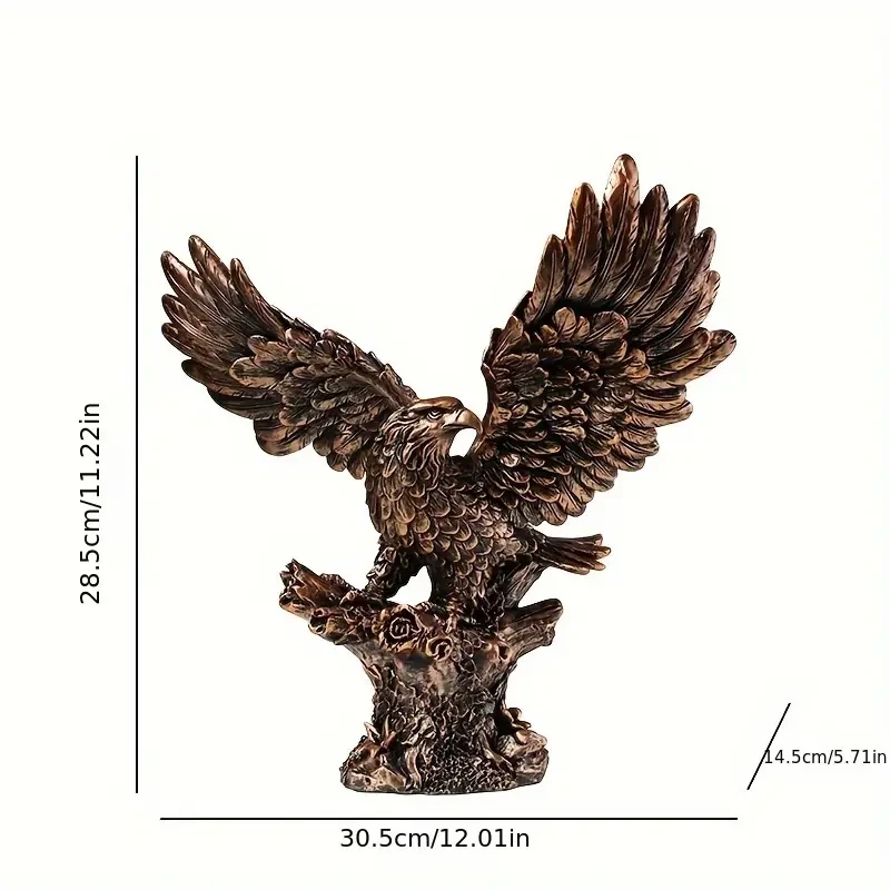 Majestic Resin Eagle Sculpture - Nordic Modern Home Decor