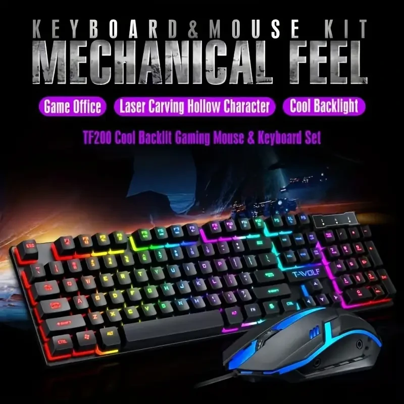 TF200 Mechanical Gaming Keyboard And Mouse Set
