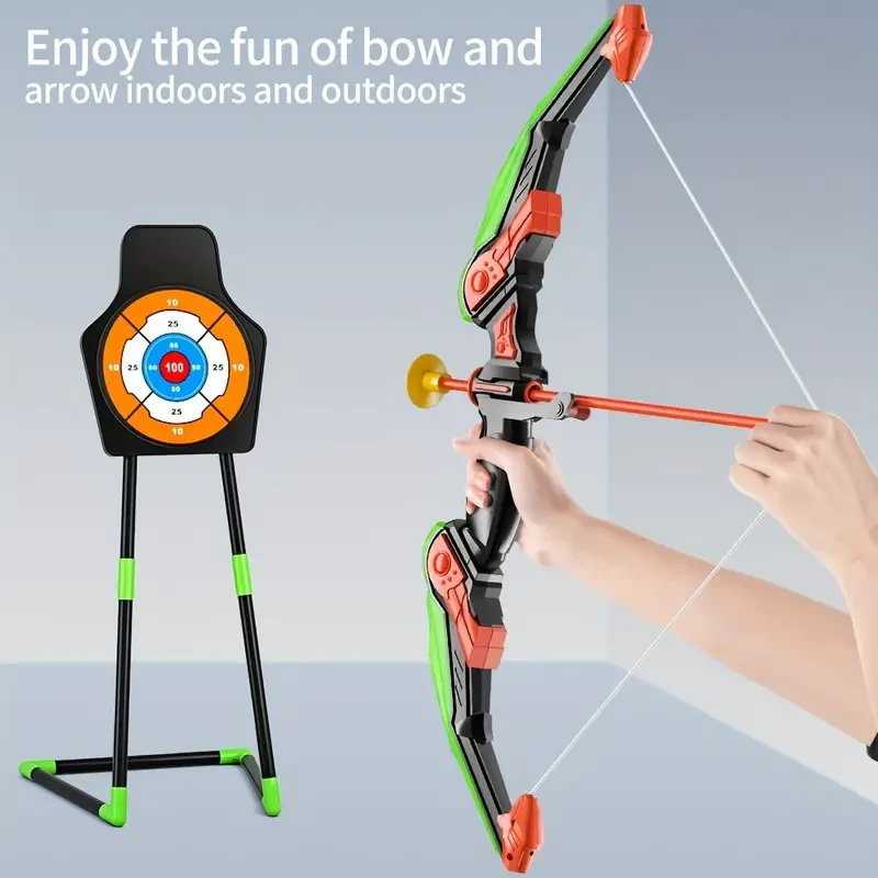 BABYHOME LED Light-Up Archery Set for Kids - 10 Suction Cup Arrows, Quivers & Target, Outdoor Fun for Boys & Girls Ages 3-12 sea and beach accessories