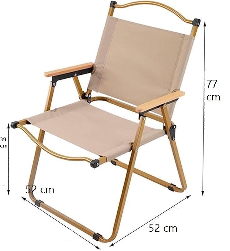 Top wood foldable and camping chair