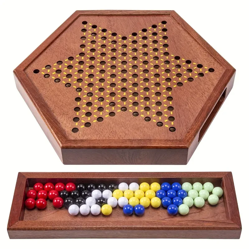 1 Set Luxury Wooden Chinese Checkers Game