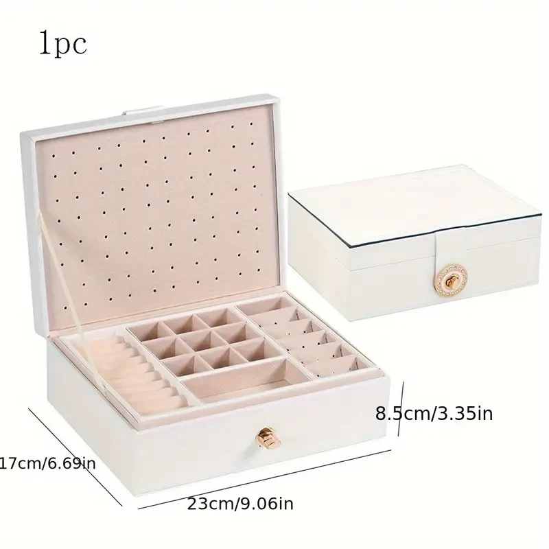 Large Capacity Jewelry Box with Lock