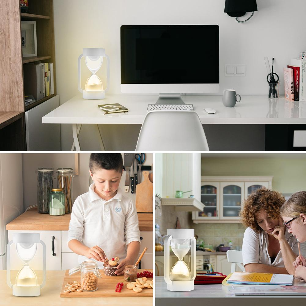 Led sensing hourglass sleeping light
