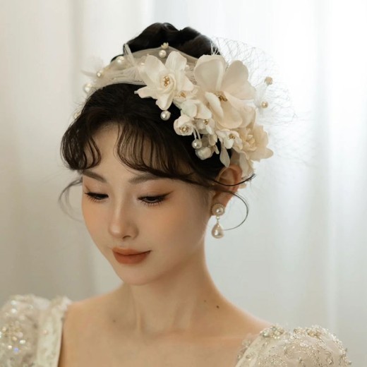 Female Mori Flower Hair Band Wedding Photo Accessories