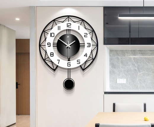 Factory Wholesale, Cross-border Distribution, Amazon One-piece Watch, Nordic Black And White Simple Home Decoration Wall Clock