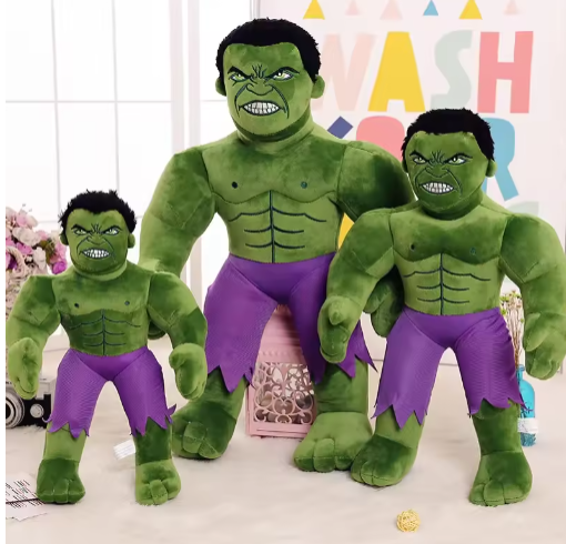 65cm Hulk Plush Toys The Avengers Cartoon Doll Soft Pillow Plushie Stuffed Toys for Children Gift Birthday Disney