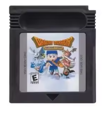 GBC Game Cartridge 16 Bit Video Game Console Card Grimaces Birthday Dragon Ninjack Creepy Black Fan Made for GBC