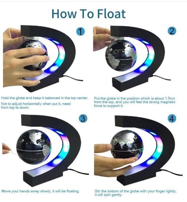 Magnetic Levitation Globe with LED Light