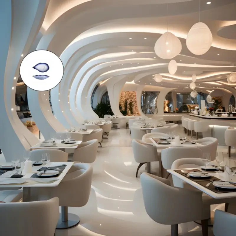 2pcs Oyster Shell Shaped Ceramic Dessert Plates