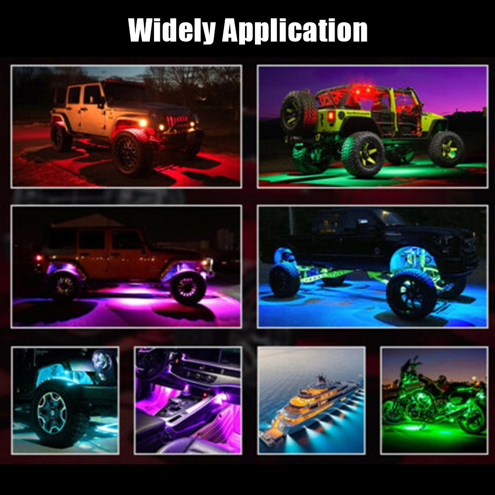 RGB LED Rock Lights 4/6/8 in 1 Car Chassis Light for Jeep