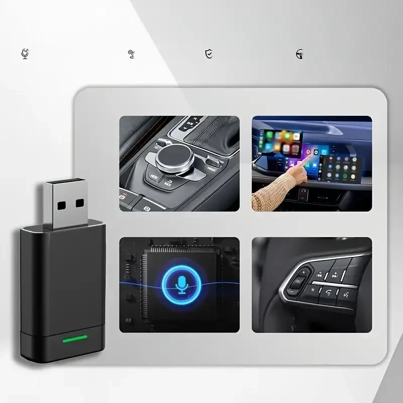 2-in-1 Mini Wireless CarPlay Adapter USB Dongle