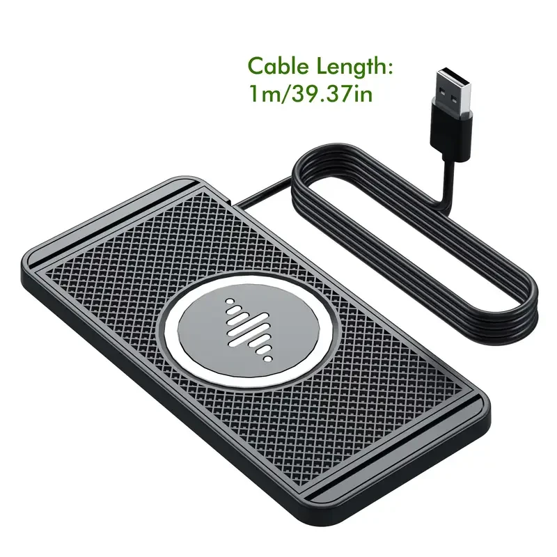 Soft rubber wireless car charger charging pad 15w