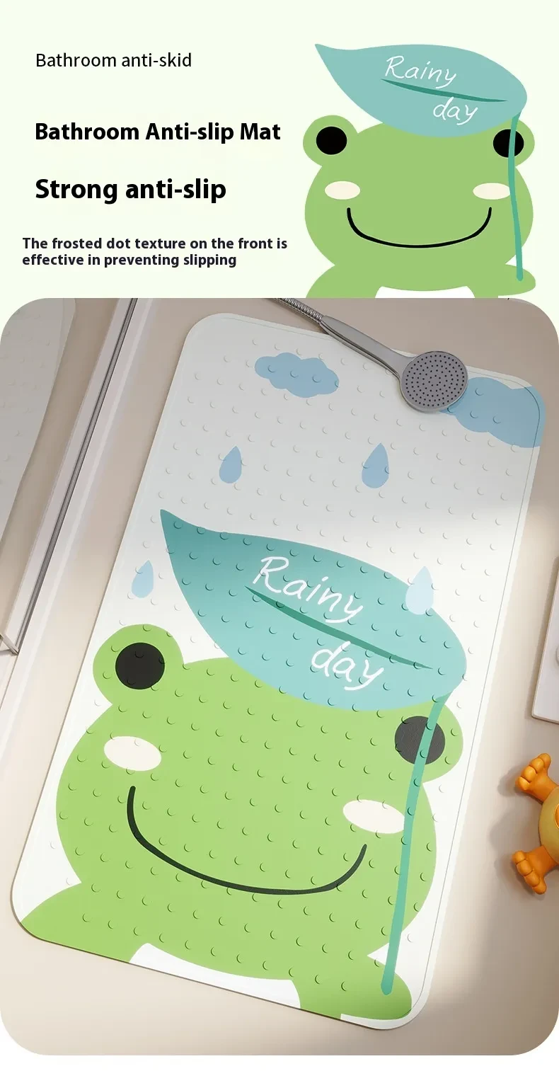 Home Bathroom Anti-slip Anti-fall Suction Cup Pad Shower Room Foot Mat Children's Bath Floor Mat