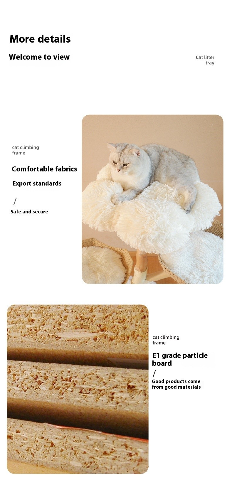 Natural Fruit Tree Cat Climbing Frame Solid Wood Rattan Cat Nest Cat Tree