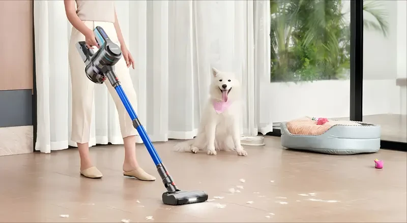 Cordless Vacuum Cleaner, 30Kpa Powerful Stick Vacuum With 45min Runtime, Anti-Tangle Vacuum Cleaners For Home, 50.72oz Dust Cup, Rechargeable Wireless Vacuum For Hardwood Floor Carpet Pet Hair