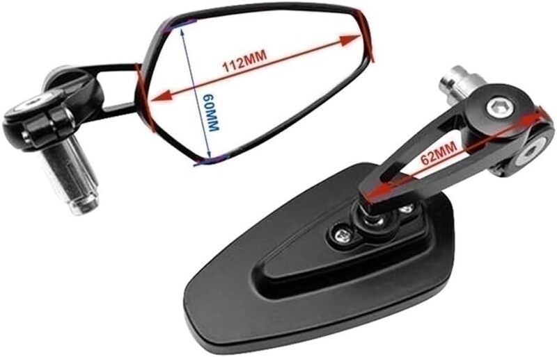 Motorcycle Bar End Mirrors Motorbike Rearview Mirror