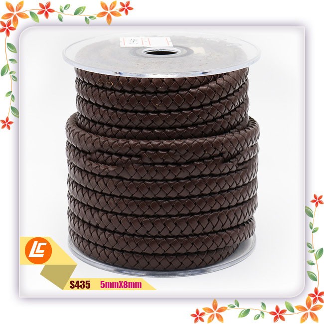 Braided Rope Colored Flat Braided Cowhide Rope Ornament