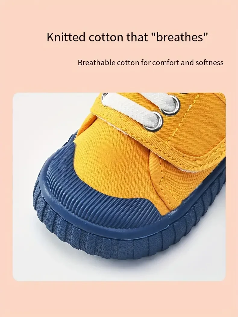 Toddler Canvas Shoes - Versatile Indoor and Outdoor Footwear for Spring and Autumn, Comfortable and Sensitive for Little Feet, Ideal