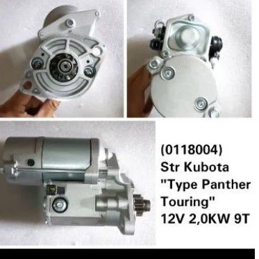 Dinamo Starter Stater Tractor Kubota Kioti 1k371-63011 d-1703 DC60 Dc-60 Yoke Long 12V 2.0KW 9T