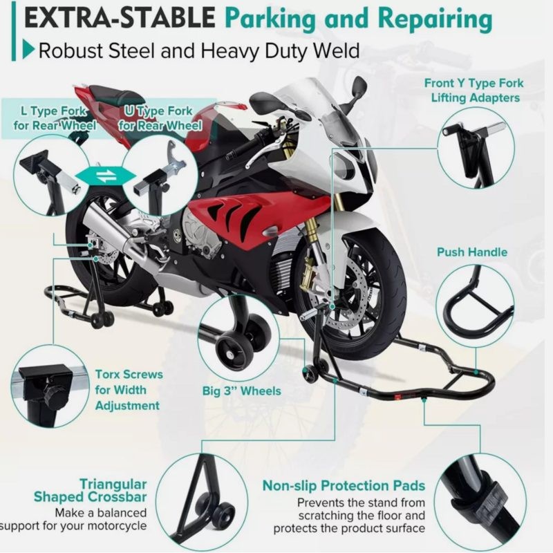 Motorcycle Stand Front Rear Universal