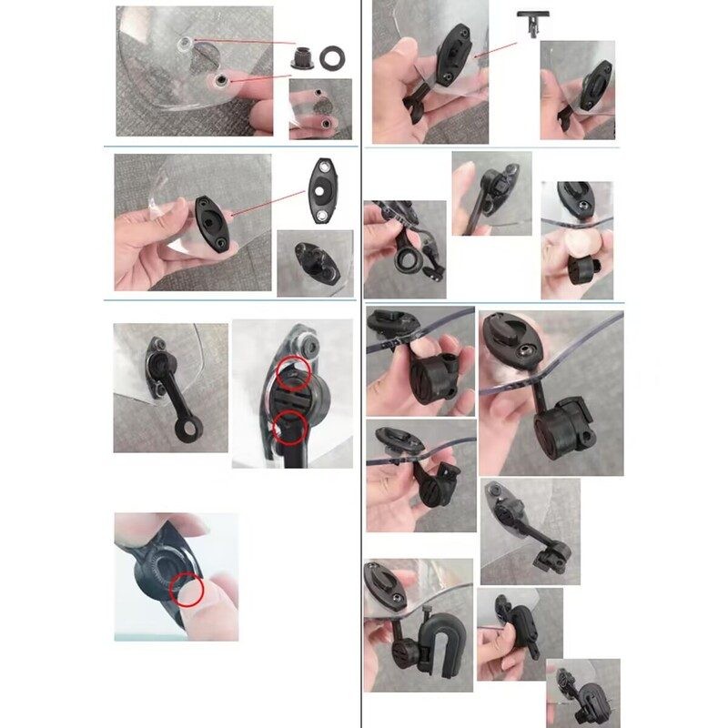 Motorcycle Adjustable Clip-On Windshield