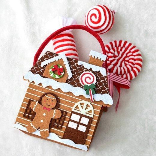 Christmas Felt House Handbag Christmas Gift Bag