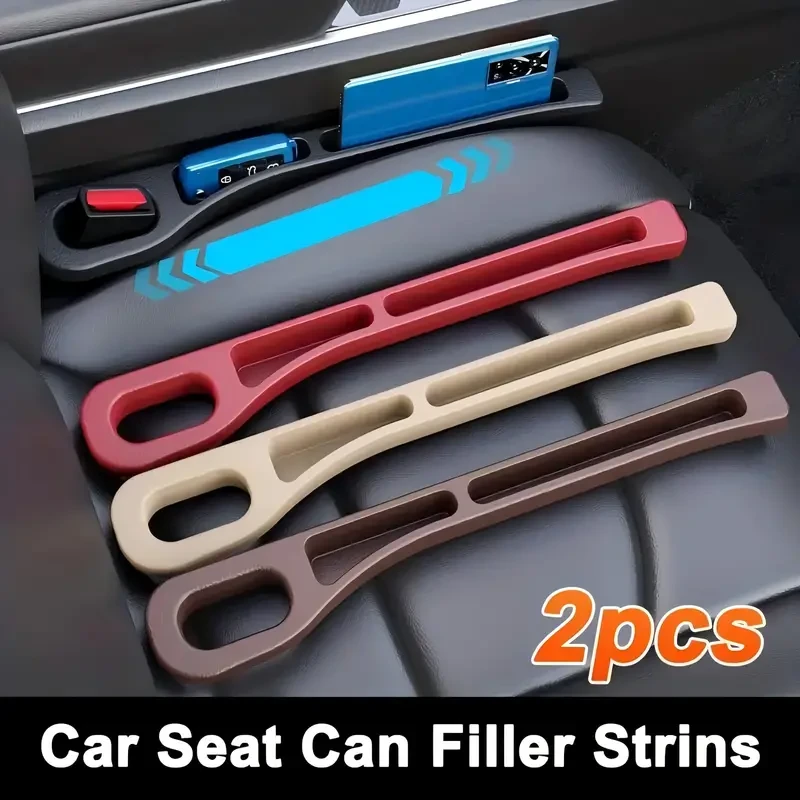 2pcs Driver And Co-pilot Seats Car Seat Gap Plug Strips, Double Slot Design For Organizing Keys, Phones, Cards, Coins & More, Leak Proof And Made Of PC Material Bath/Bathroom Accessories