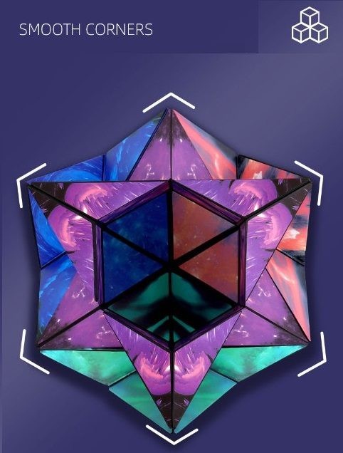 3D Magic Cube Puzzle Shape Shifting Box Magnetic Fidget Toy, Purple.