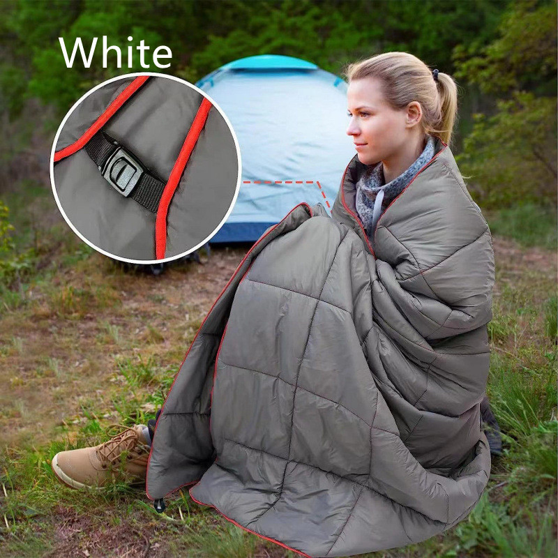 Outdoor Camping Down Blanket Portable Waterproof Hiking Wearable