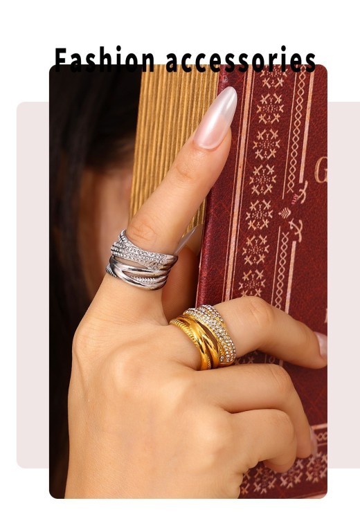 Natural Hair Crystal 925 Silver Ring