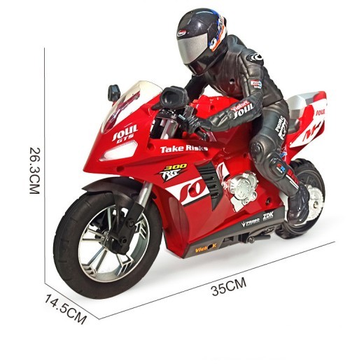 Balanced Remote Control Stunt Electric Motorcycle Can Stand And Drift Sound And Light Toy