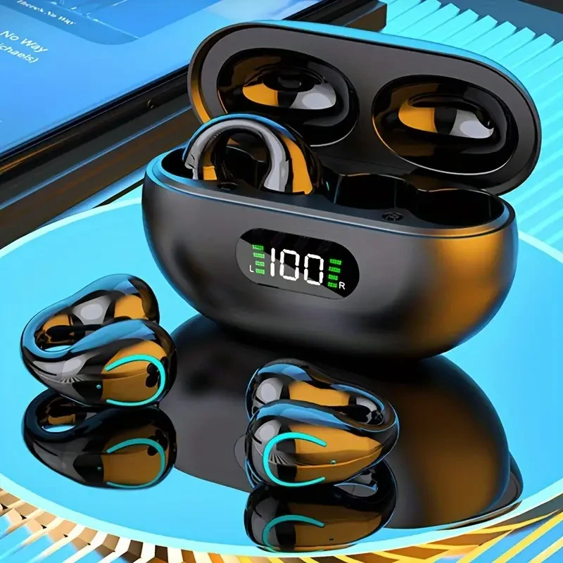 GREATWALL Wireless Clip-on Earphones Long Battery Life Anime-Themed HIFI Sound Quality Used For Various Sports Such As Cycling And Driving Ideal For Gamers & Active Lifestyles