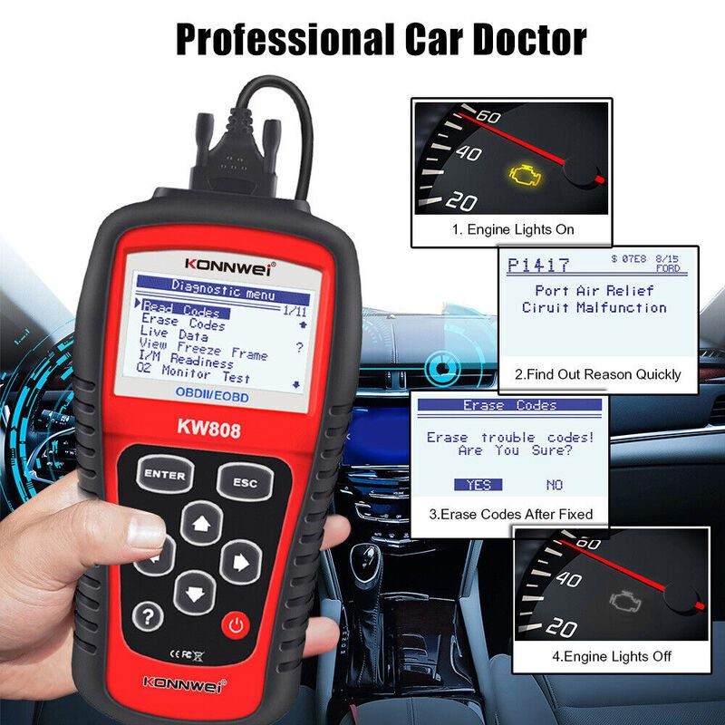 MS509 CAN OBD2 Scanner Code Reader