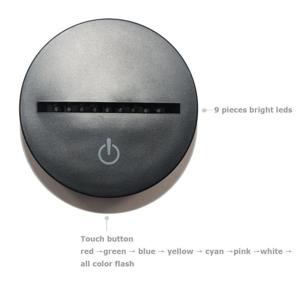 Batman 3D Night Lamp LED Light, Power By USB, 7 Changeable color