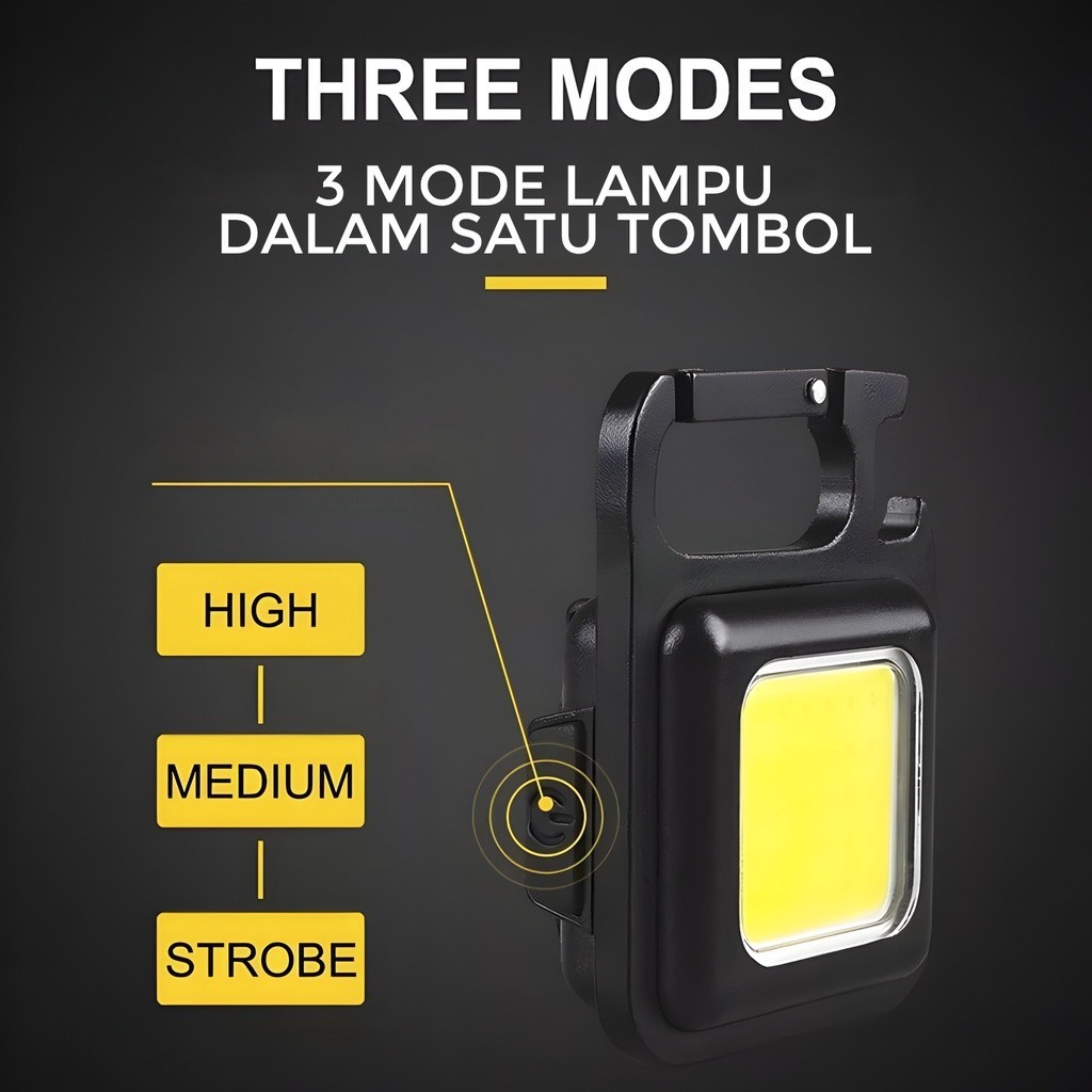 COB Pocket Mini Flashlight Keychain Multifunction Waterproof Emergency Lamp C001