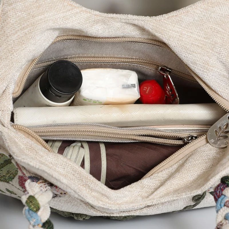 Ethnic Style Woven Handbag with Multiple Layers, Gourd Women's Bag, Casual Three-Dimensional Canvas Handbag