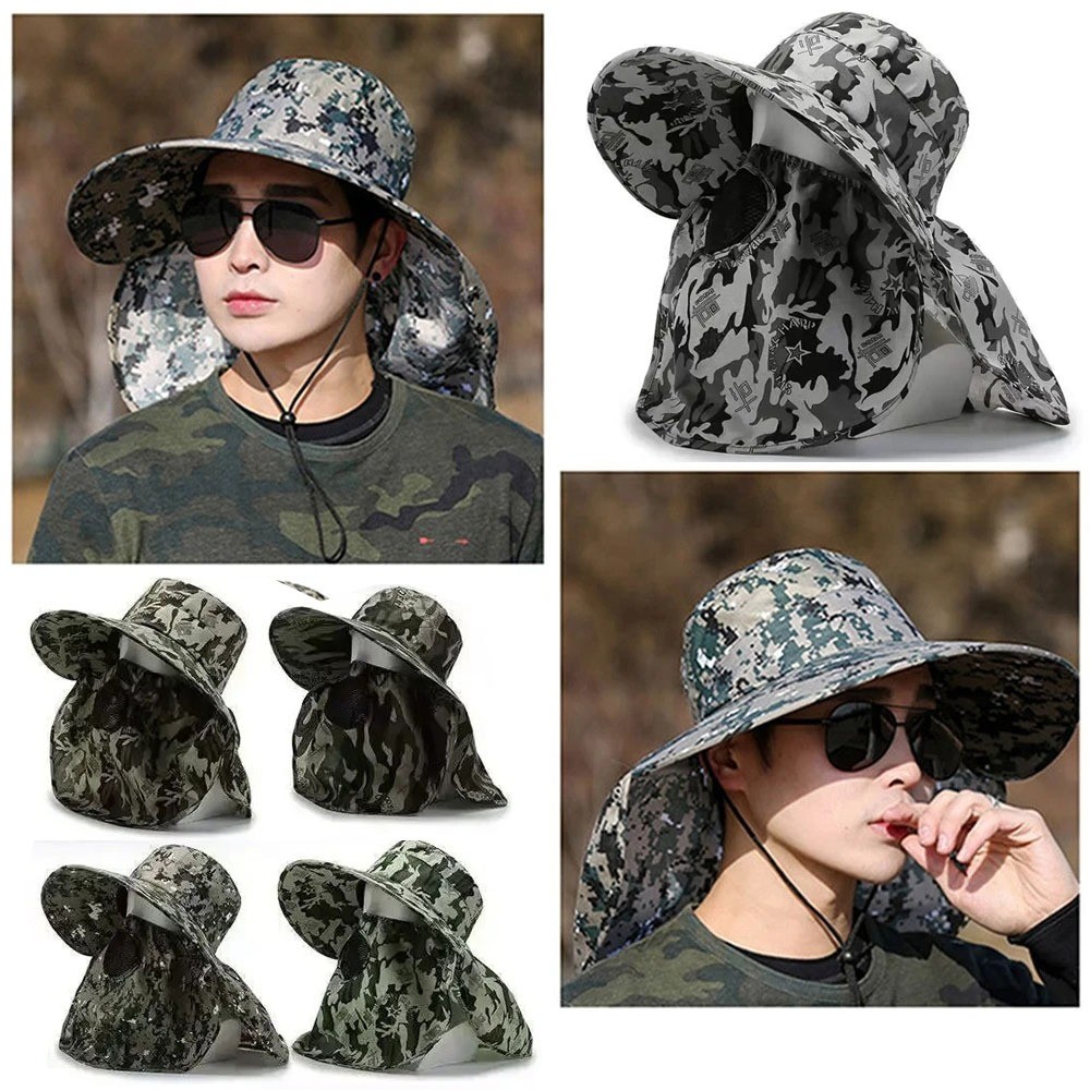 Foldable Visor Mountain Hat Anti UV Sun Wide Cap Beach Cap Outdoor Round Rimba Fishing Cap